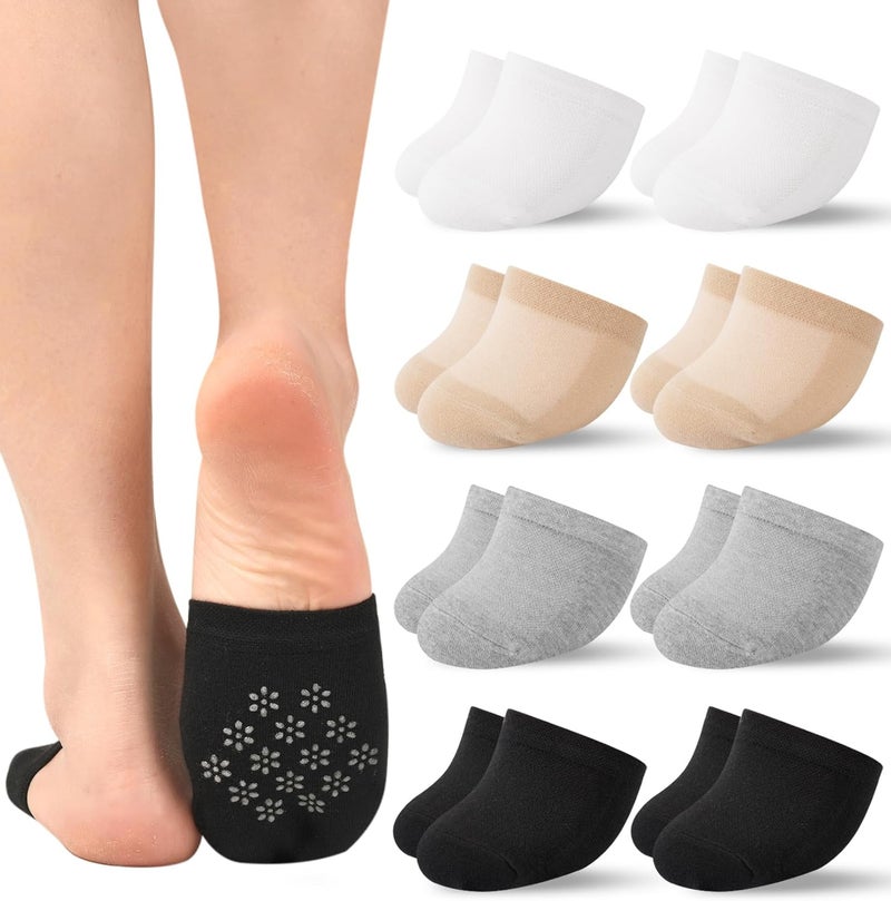 Murmorers Toe Socks Womens for Mules, Half Socks Toe Topper Covers No Show Invisible Non-slip Liners for Clogs 4/6/8 Pairs - Image 1